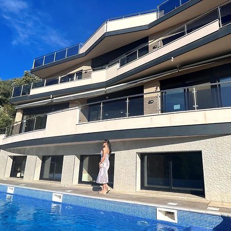 Villa De Lujo Con Vistas Al Mar Y Piscina Privada Santa Susanna Extérieur photo