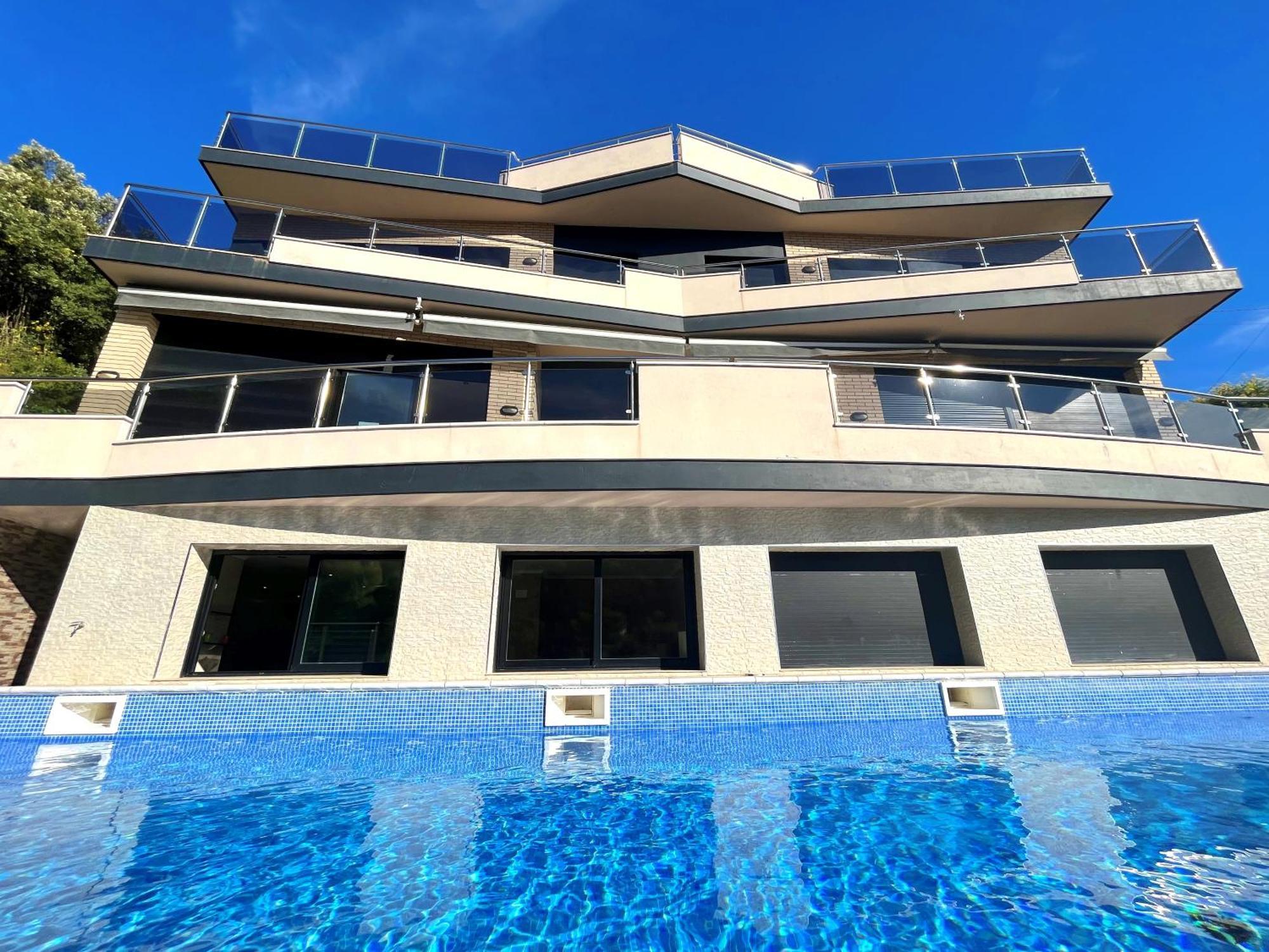 Villa De Lujo Con Vistas Al Mar Y Piscina Privada Santa Susanna Extérieur photo